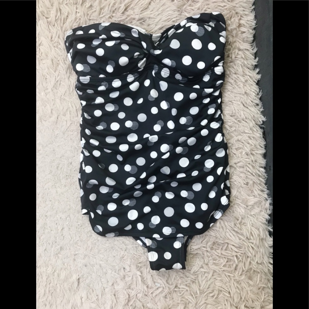 Jantzen swimsuit size 12 one piece polka dots